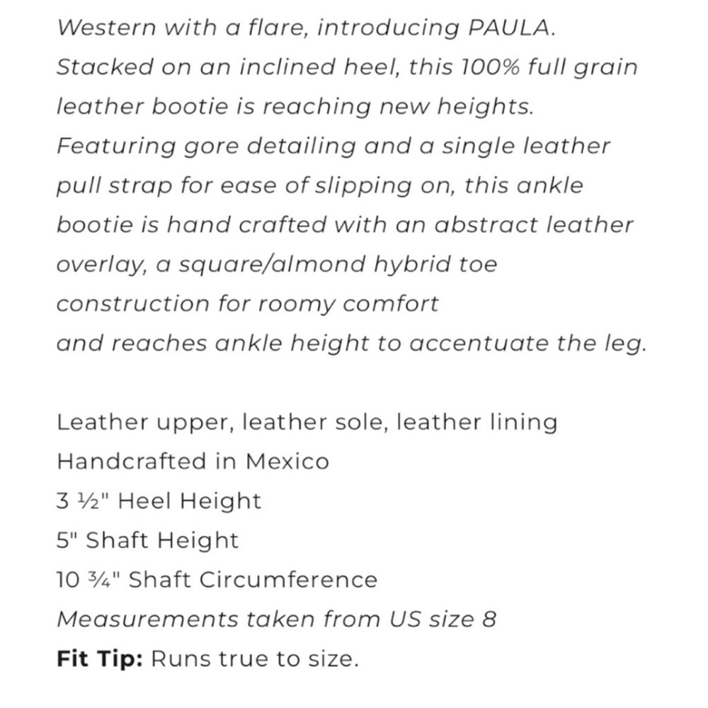 NIB Freebird Cognac Paula Boots Size 8 - Picture 5 of 8